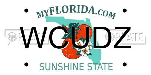 WCUDZ Florida License Plate