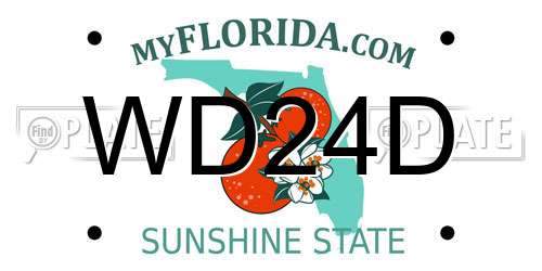 WD24D Florida License Plate
