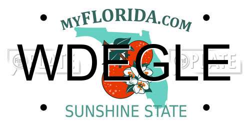WDEGLE Florida License Plate