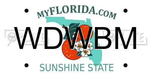 WDWBM Florida License Plate