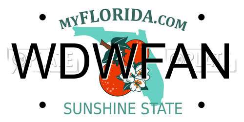 WDWFAN Florida License Plate