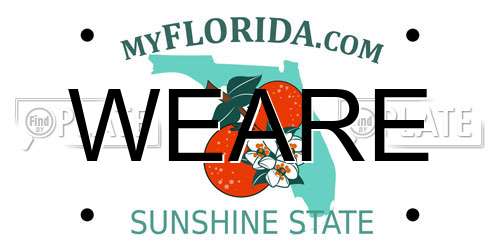 WEARE Florida License Plate