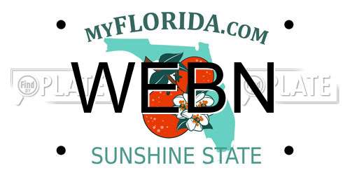 WEBN Florida License Plate