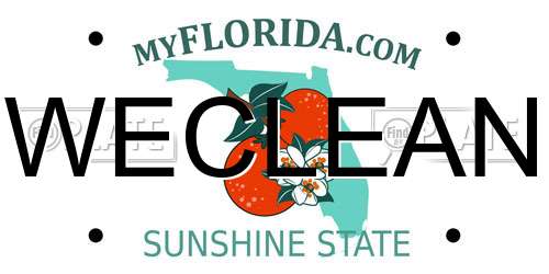 WECLEAN Florida License Plate