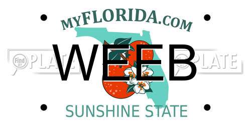 WEEB Florida License Plate