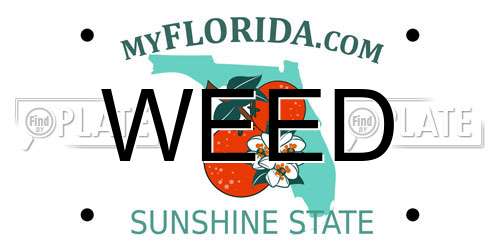 WEED Florida License Plate