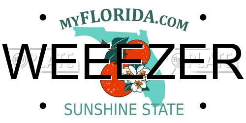 WEEEZER Florida License Plate