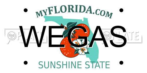 WEGAS Florida License Plate