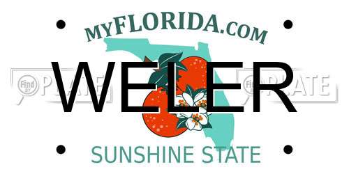 WELER Florida License Plate