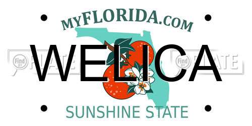 WELICA Florida License Plate