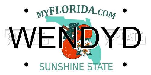 WENDYD Florida License Plate