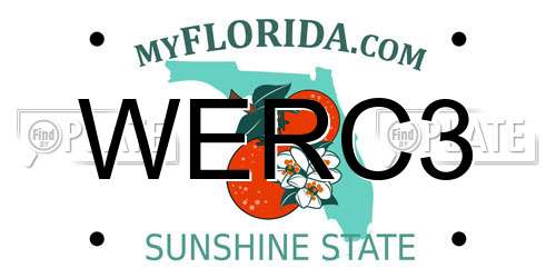 WERC3 Florida License Plate