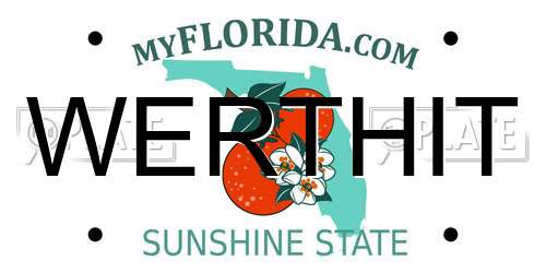 WERTHIT Florida License Plate
