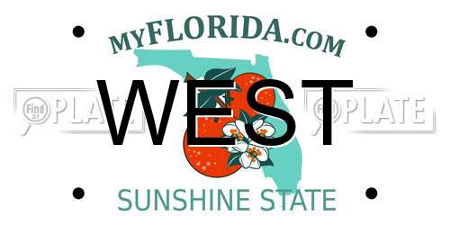 WEST Florida License Plate