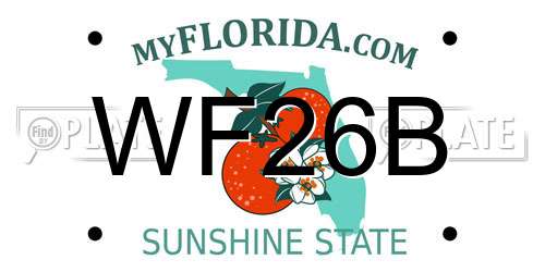 WF26B Florida License Plate