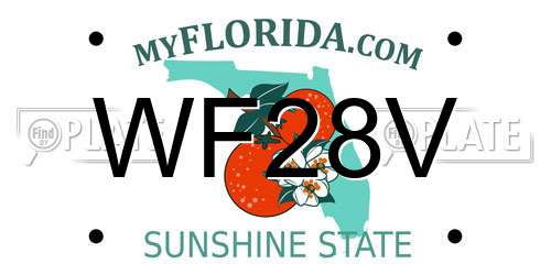 WF28V Florida License Plate