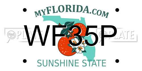 WF35P Florida License Plate