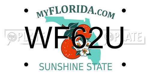 WF62U Florida License Plate