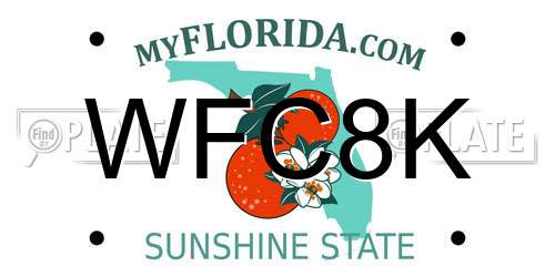WFC8K Florida License Plate