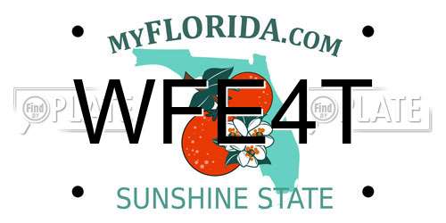 WFE4T Florida License Plate