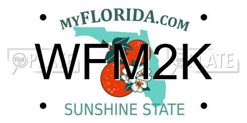 WFM2K Florida License Plate