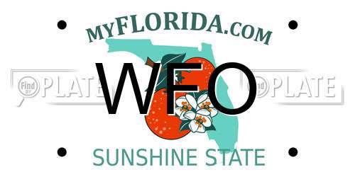 WFO Florida License Plate