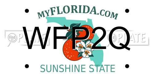 WFP2Q Florida License Plate