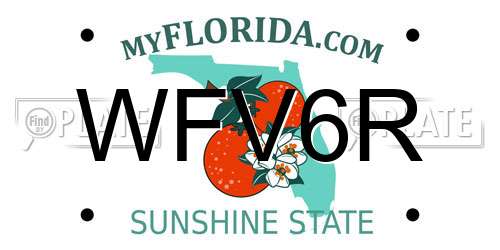 WFV6R Florida License Plate
