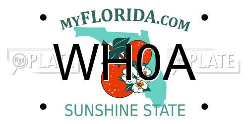 WH0A Florida License Plate