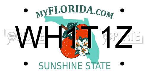 WH1T1Z Florida License Plate