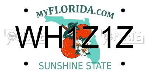 WH1Z1Z Florida License Plate