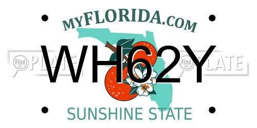 WH62Y Florida License Plate