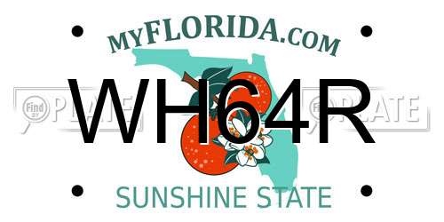 WH64R Florida License Plate