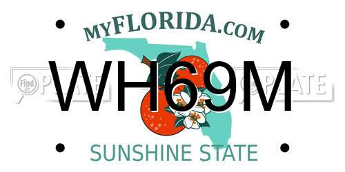 WH69M Florida License Plate