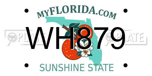 WH879 Florida License Plate