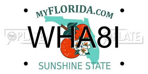 WHA8I Florida License Plate
