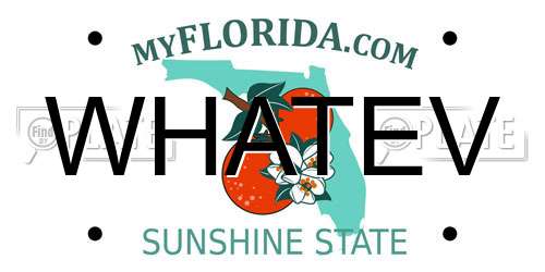WHATEV Florida License Plate