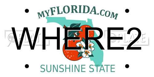 WHERE2 Florida License Plate