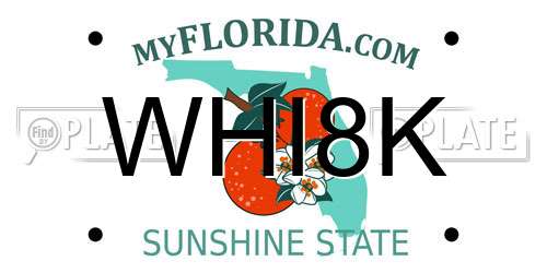 WHI8K Florida License Plate