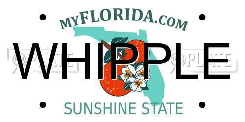WHIPPLE Florida License Plate