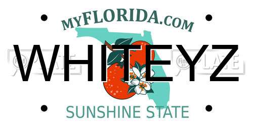 WHITEYZ Florida License Plate