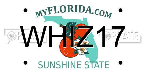 WHIZ17 Florida License Plate
