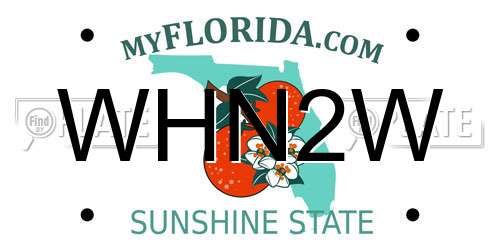 WHN2W Florida License Plate
