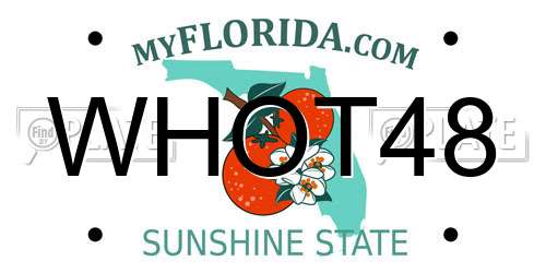 WHOT48 Florida License Plate