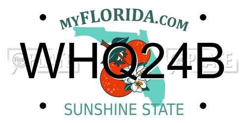 WHQ24B Florida License Plate