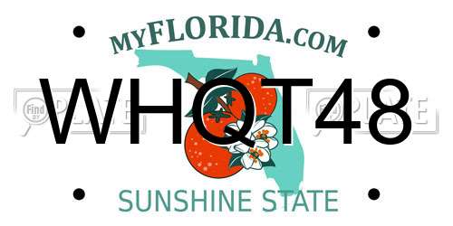 WHQT48 Florida License Plate