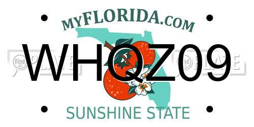 WHQZ09 Florida License Plate