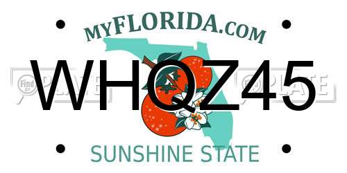 WHQZ45 Florida License Plate
