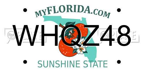 WHQZ48 Florida License Plate