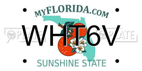 WHT6V Florida License Plate